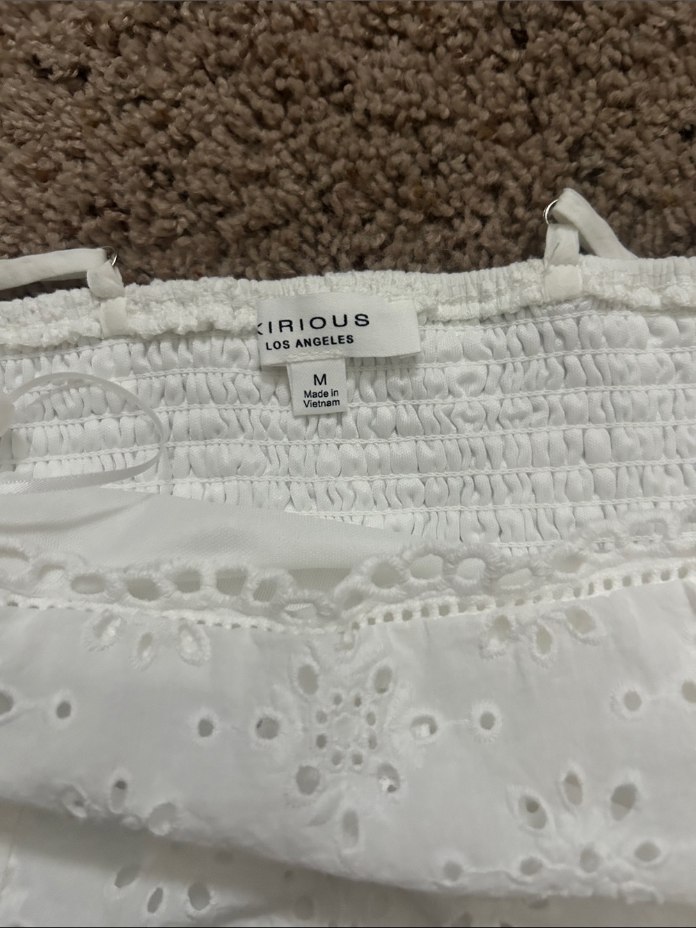 T.J.Maxx White Eyelet Peplum Camisole - Picture 3 of 3